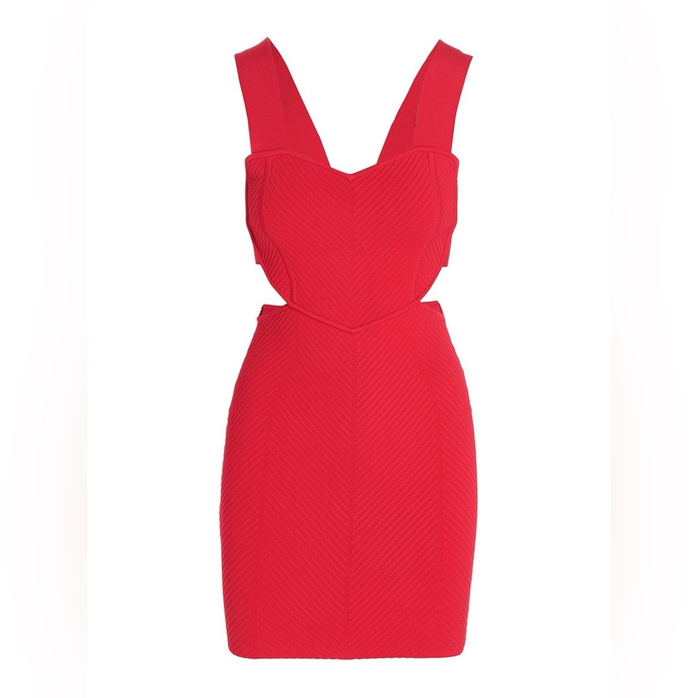 Herve Leger Cut Out Ottoman Mini Dress - Picture 2 of 4